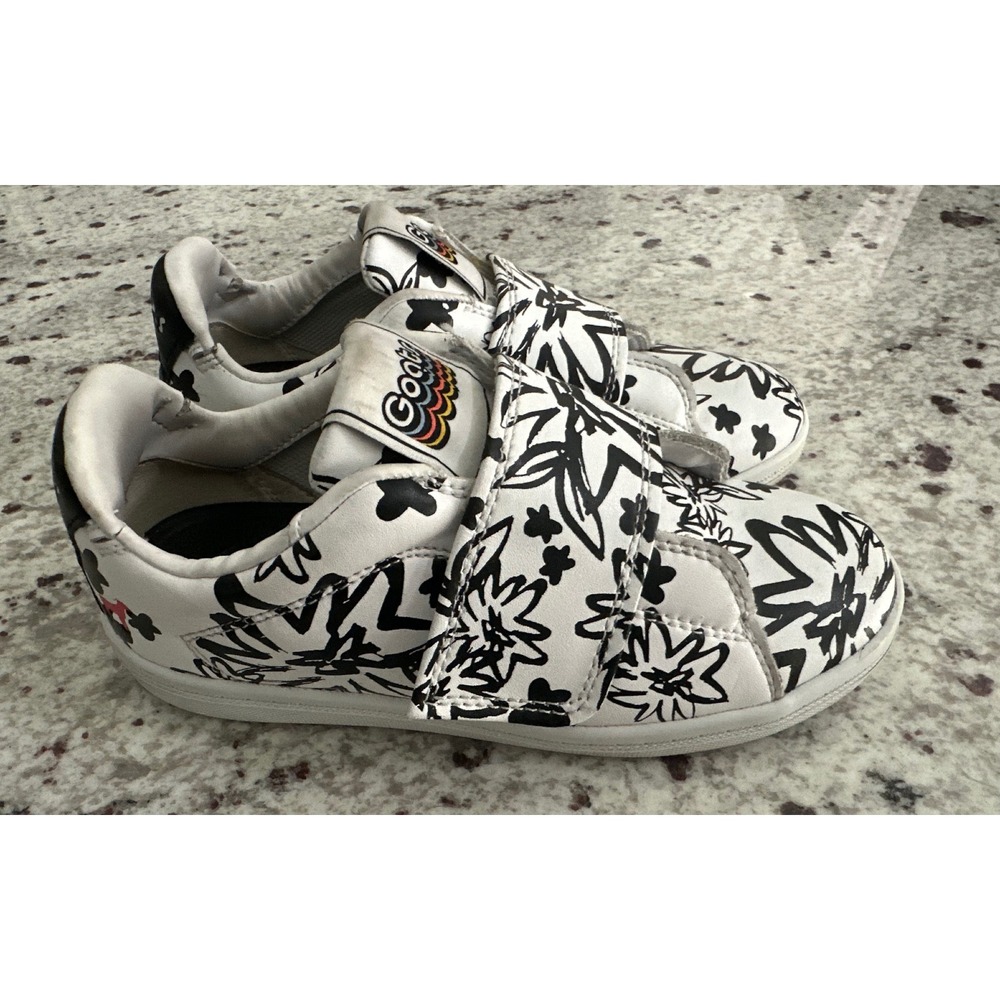 GOATS Kids Floral Graphic Hook & Loop Sneakers - Size 1 Youth